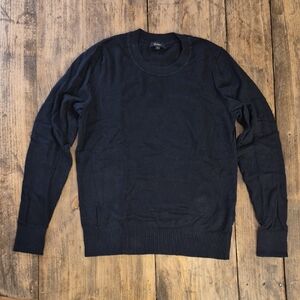 Quince Black Cotton Cashmere Crew Sweater